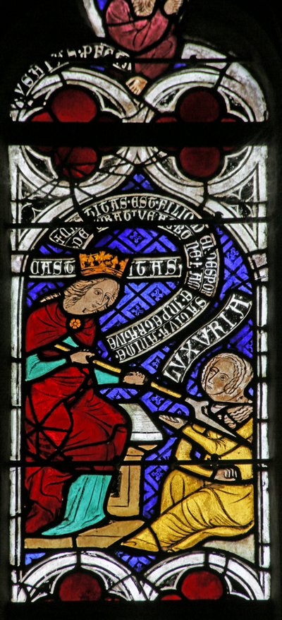 Window Depicting Psychomachia: Chastity and Luxury by French School